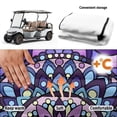 thumbnail image 5 of Yuyamidu Purple Golf Cart Seat Covers Boho Mandala Flower Club Car Seat Blanket with Pockets Fashion Golf Cart Seat Towel Blanket for Universal Accessories for Club Car and More 2-Seat Golf Carts, 5 of 7