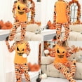 thumbnail image 4 of Halloween Pajamas Women Long Sleeve Crewneck Pants Autumn Winter Loose Casual Sleepwear Nightwear 2 Piece Set Orange XXL, 4 of 7