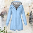 thumbnail image 4 of Winter Warm Women Jacket Coat Lightweight Hiking Windbreaker Anorak Jacket With Hood Pockets And Striped For Outdoor Adventures Soft Comfortable Long Sleeve Hooded Jacket For Women, 4 of 6