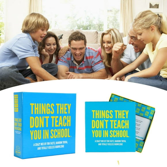 WIFKLSIIPG Toys for 4 Year Old Boys Things They Don't Teach You in School Party Trivia Game Blue
