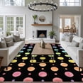 thumbnail image 3 of Colorful Polka Dot Area Rugs 6'x9', Washable Small Throw Rugs for Kitchen Dining room, Cartoon Watercolor Geometric Black Indoor Outdoor Rug Non-Slip Low Pile Carpet Runner Reversible Floor Mats, 3 of 8