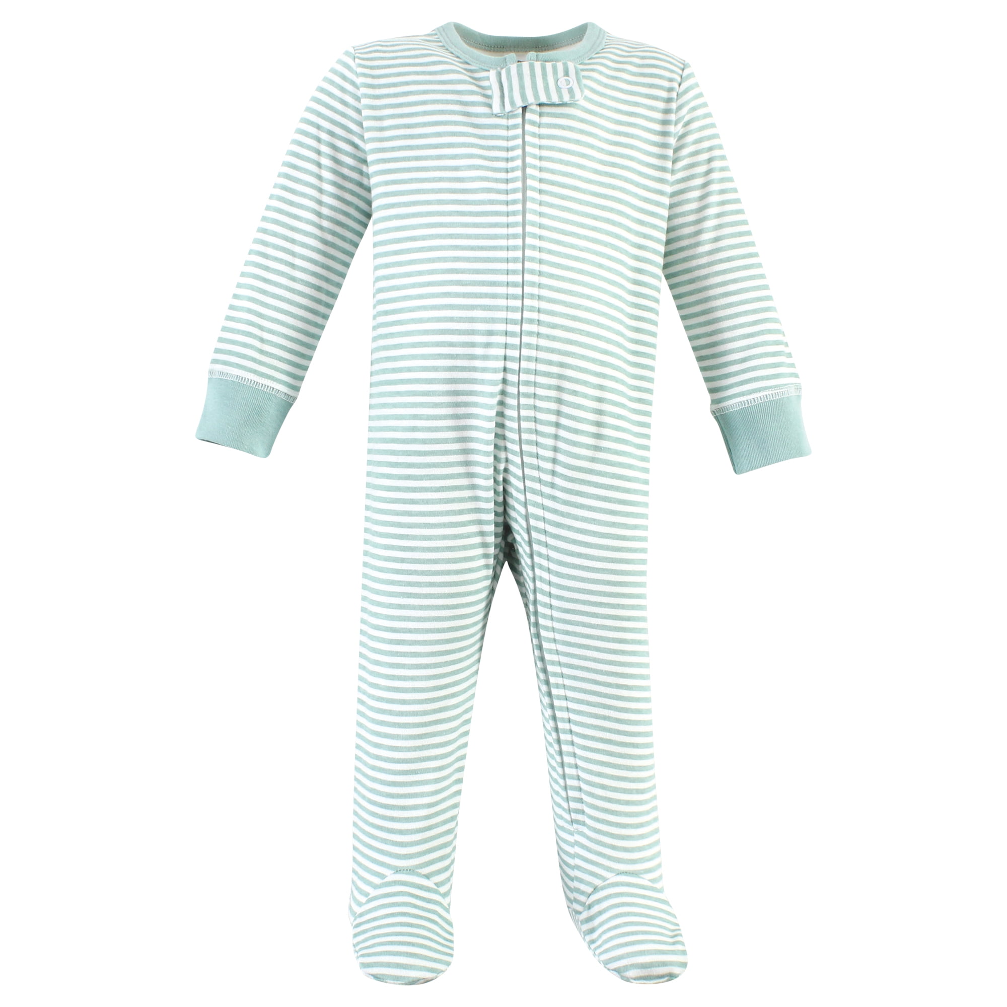 Hudson Baby Unisex Baby Cotton Sleep and Play, Mint Gray Milk And Cookies, 6-9 Months