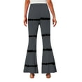 thumbnail image 5 of Frostluinai Girl's Flare Leggings Striped High Waisted Bootcut Yoga Pants Kids Dance Bell Bottoms Leggings Warm Active Pants 5-16Y, 5 of 7