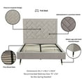 thumbnail image 4 of Manhattan Comfort Crosby Full-Size Bed with Solid Wood Frame in Beige, 4 of 9