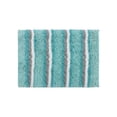 thumbnail image 4 of Home Weavers Glamour Collection Microfiber Bathroom Rug, Non-Slip Bath Mat, Soft Absorbent Shaggy Rug, Machine Washable, 17" x 24", Aqua, 4 of 5