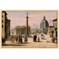 thumbnail image 2 of Visscher 18x13 Black Ornate Wood Framed with Double Matting Museum Art Print Titled - Trajan Column Rome Italy - Visscher 1681, 2 of 4