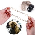 thumbnail image 5 of Kitsch Spiral Hair Ties, Coil Hair Ties, Phone Cord Hair Ties, Ponytail Hair Coils No Crease - 8 pcs, Brunette, 5 of 6