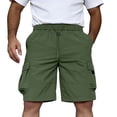 thumbnail image 3 of Men's Casual Sports Shorts with Elastic Waistband Zipper Pocket, Athletic Shorts, Quick Dry, Lightweight, Stretchy, Gym Workout, Running, Hiking, Daily Wear, Summer | AESTIVO,Green 5XL, 3 of 9