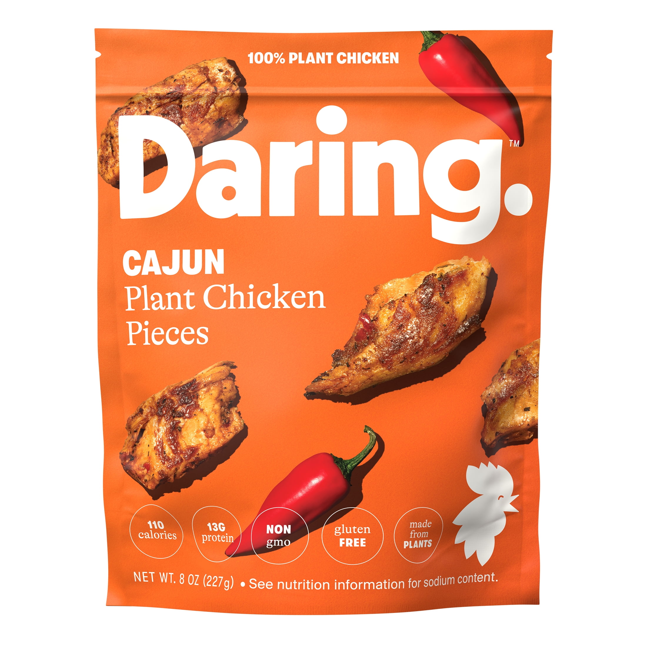 Daring PlantBased Frozen Cajun Chicken Breast Pieces, Vegan, 8 oz, 27