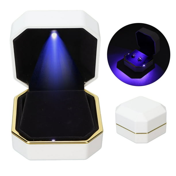 Engagement Ear Earring Box LED Lighted Jewelry Gift Earring Gift Box LED Light Ear Stud Box Power Packed Performance
