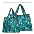 thumbnail image 3 of Wrapables Large & Small Foldable Tote Nylon Reusable Grocery Bags, Set of 2, Kitties Everywhere, 3 of 5