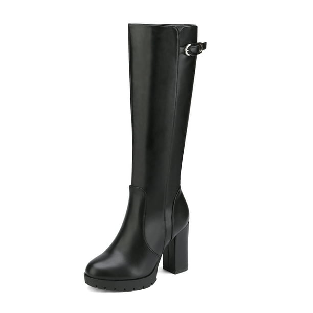 dream pairs women's knee high high heel winter fashion boots