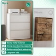 thumbnail image 3 of Omethey 3 Drawer Lateral File Cabinet with Lock, Metal Filing Cabinet for Home Office, Printer Stand, Fits A4/Letter/Legal Size File Folders, Assembly Required, 3 of 9