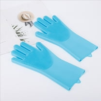 Leodye Pet Grooming Gloves - Heat Resistant Silicone Gloves with High-Density Teeth, Enhanced Five Finger Design for Bathing and Massaging s ands