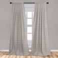 thumbnail image 4 of Ambesonne Vintage Curtains, Leaf Like Simplified Shapes, Pair of 28"x63", Charcoal Grey and Champagne, 4 of 4