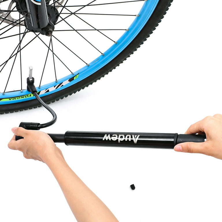 Audew Bike Floor Smart Mini Pump Portable 160 PSI for Balls and Inflatable Toys Coupled with Free Tool Pods Fits Presta and Schrader