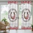 thumbnail image 5 of Outdoor Curtains for Patio Waterproof, Pink Roses Outdoor Privacy Panels Grommet, Spring Horseshoes Floral Leaves Gray Wood Blackout Outside Curtains for Porch/Cabana/Pergola/Gazebo 54"x95", 1 Panel, 5 of 8