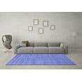 thumbnail image 3 of Ahgly Company Machine Washable Indoor Round Oriental Blue Industrial Area Rugs, 6' Round, 3 of 4