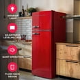 thumbnail image 4 of Frigidaire 7.5 Cu Ft. Retro Refrigerator, Top Mount Compact Fridge, Red, 4 of 13