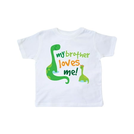 

Inktastic My Brother Loves Me dinosaur Gift Toddler Boy Girl T-Shirt