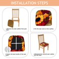 thumbnail image 4 of Sunflower Seat Covers for Dining Room Chairs Set Of 6,Stretch Printed Washable Chair Seat Cover with Elastic Ties and Button,Removable Waterproof Couch Cushion Covers, 4 of 6