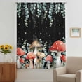 thumbnail image 3 of Mushroom Sheer Curtains 108 Inches Extra Long, Botanical Sage Green Eucalyptus Leaves Light Filering Curtains, Privacy Drapes Simi Floor to Veiling Curtain for Living Room Bedroom Window Treatment, 3 of 9