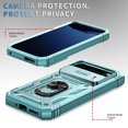 thumbnail image 3 of Military Grade Drop Impact for Google Pixel 9 / 9 Pro Camera Lens Slide Protection Case 360 Metal Rotating Ring Kickstand Holder Armor Shockproof Case For Google Pixel 9 / 9 Pro, Green, 3 of 9