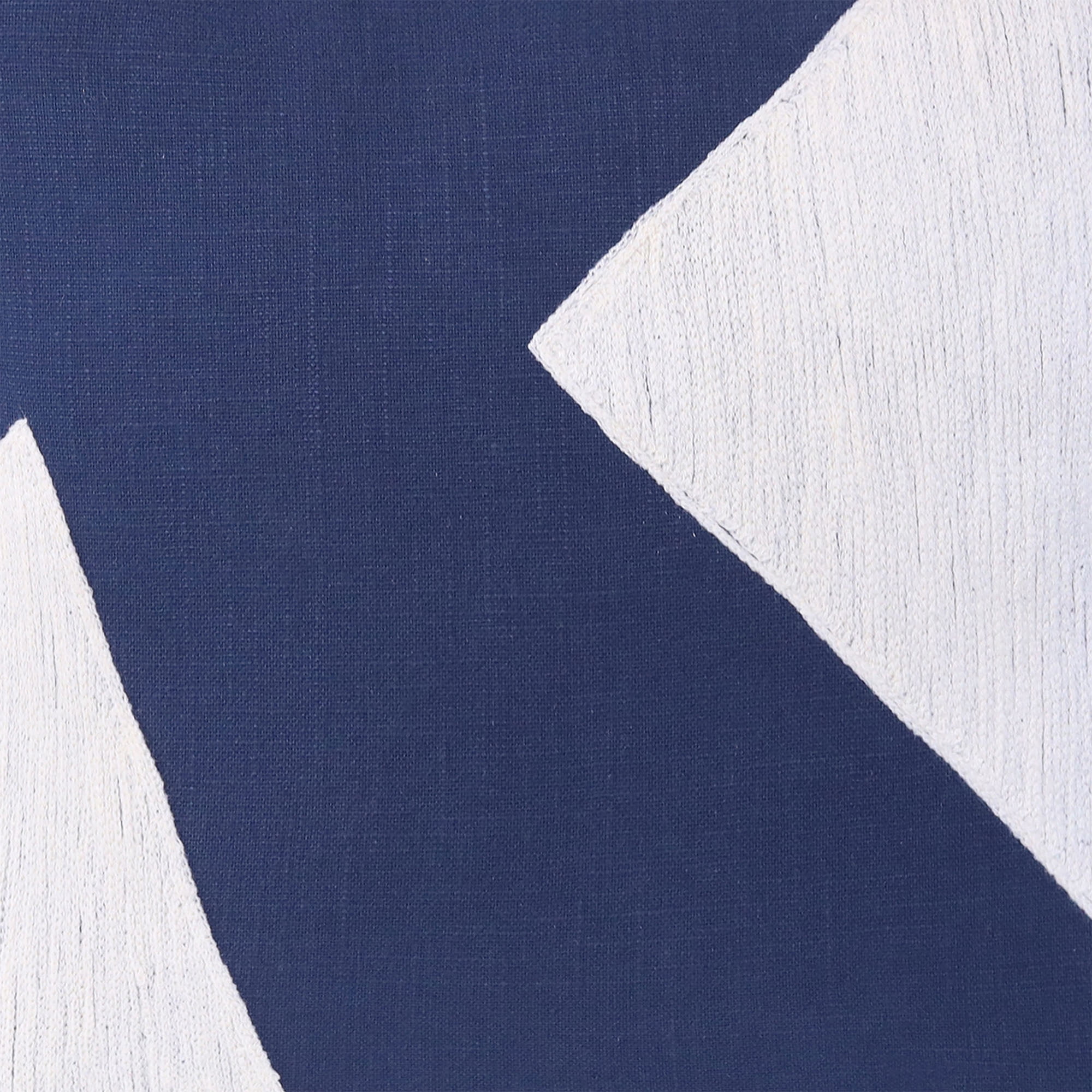 Harlow Hill Stacy Garcia Navy/Ivory Abstract 20" x 20" Cotton Adult Decorative Feather Filled Pillow