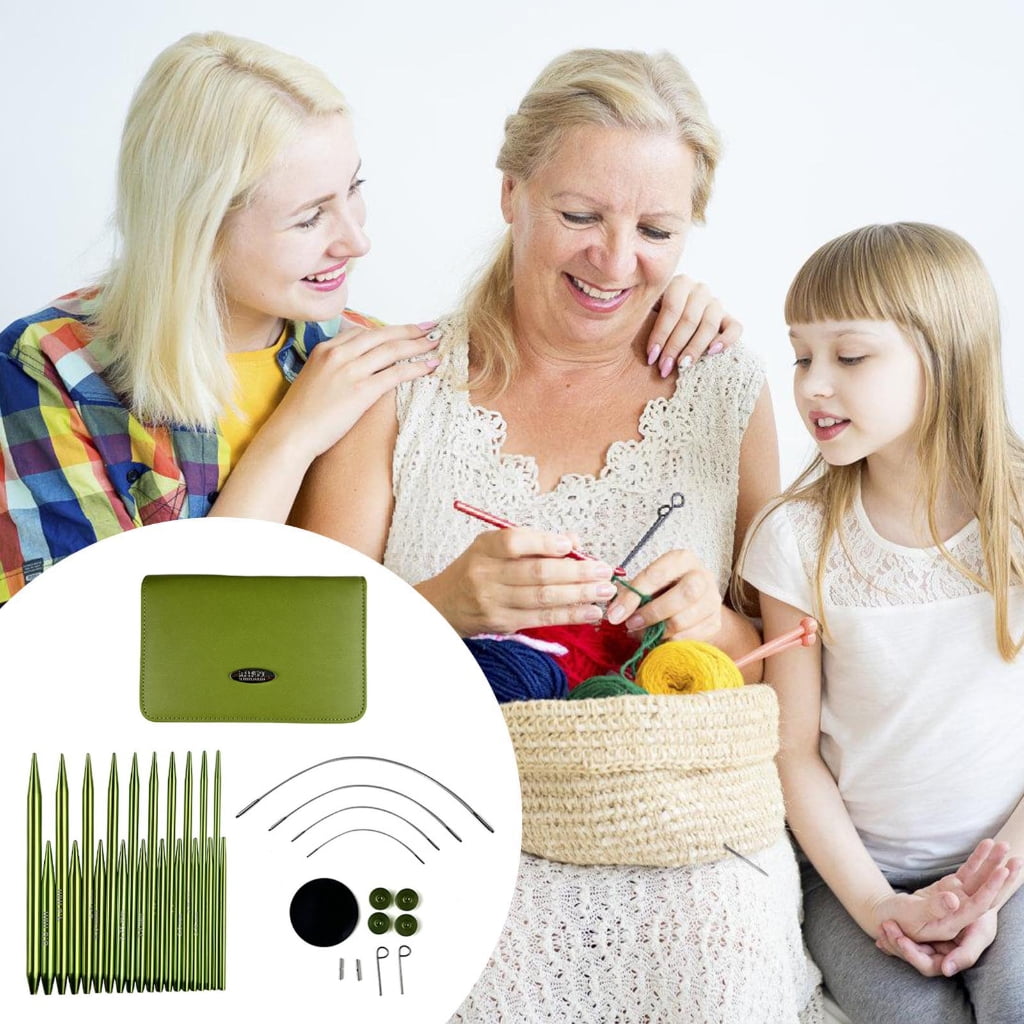 Circular Knitting Needle Set with Case Interchangeable Knitting Needle Set