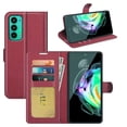 thumbnail image 1 of [PST] Motorola Moto Edge 2021 Wallet Case, Leather Magnetic Card Slot Wallet Folio Flip Case Cover, 1 of 6