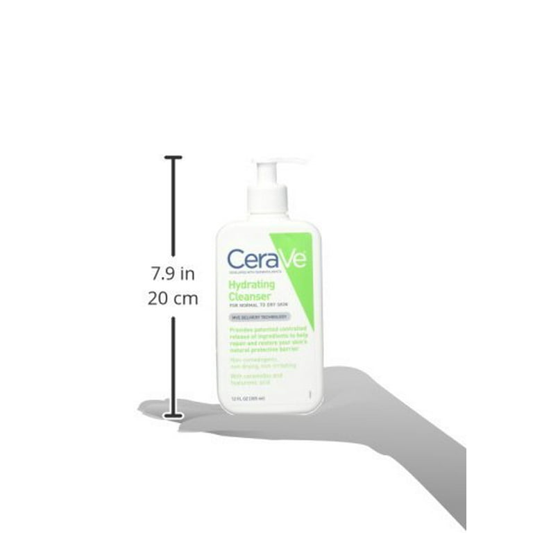 CeraVe Hydrating Facial Cleanser 12 oz for Daily Face Wash, Normal to Dry  Skin 