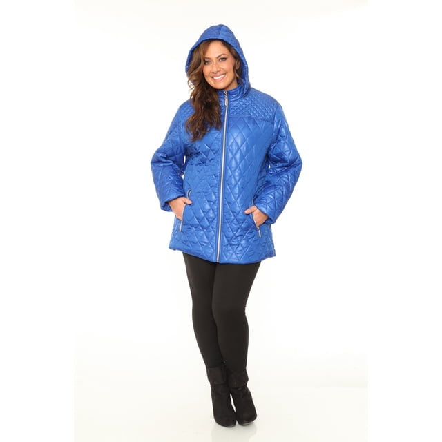 White Mark Manteau Matelassé pour Femmes