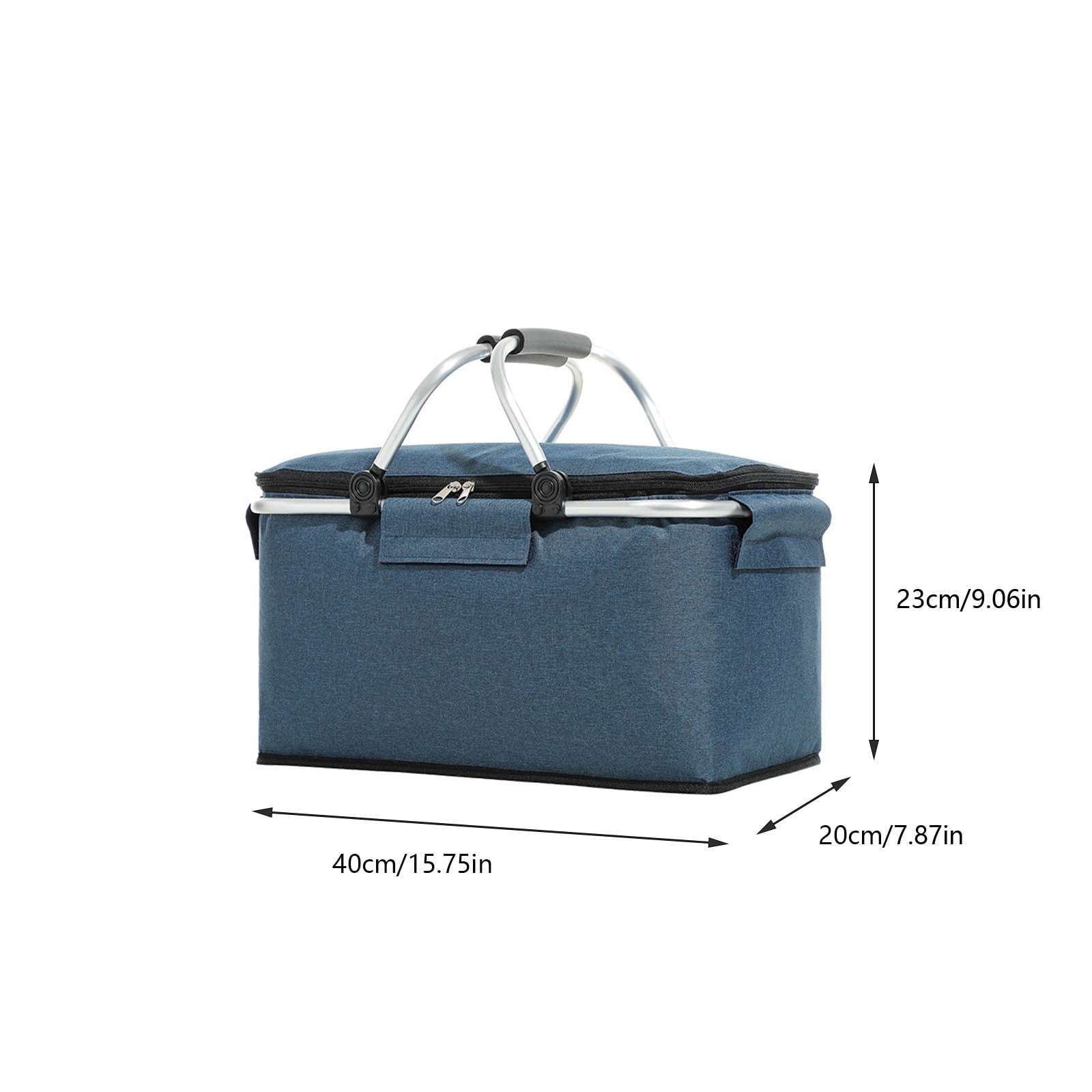 Grand Sac Isotherme Pliable 60 L, Noir Sac Isotherme Courses, Réutilisable Pliable 60X40X25cm Sac Pique Nique, pour Extérieur Pique-Nique, Camping, Plage, Barbecue, Courses, Voyage, Faire la Fête