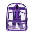 thumbnail image 2 of Mochila de tenis de estadio, unisex, ligera, de PVC, transparente Púrpura, 2 of 9