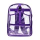 thumbnail image 2 of Mochila de tenis de estadio, unisex, ligera, de PVC, transparente Púrpura, 2 of 9