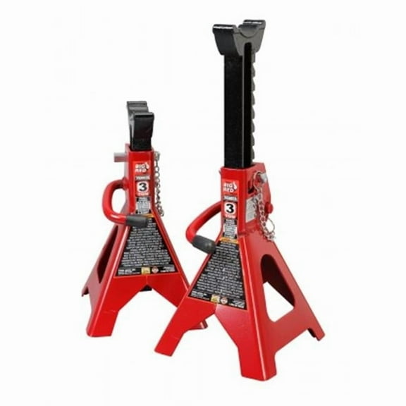 Torin Shop Equipment  Double Locking Steel Jack Stands - 3 Ton Capacity