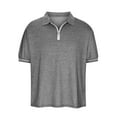 thumbnail image 5 of cfhntfmh Quarter-Zip Pullover Shirts for Men Summer Basic Solid Short Sleeve Lapel Golf Tops Muscle Sports Tees, 5 of 7