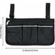 thumbnail image 2 of Bolsa para silla de ruedas (negra, 32,5 x 18 cm) con bolsillos, bolsa para reposabrazos lateral de silla de ruedas, bolsa de almacenamiento para accesorios de silla de ruedas y scooter de movilidad, 2 of 5