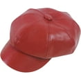 thumbnail image 6 of CoCopeaunts Newsboy Cap Solid Color Leather Octagonal Hat Fashion Warm Newsboy Hat for Men and Women Cute Caps Leather Beret Hat, 6 of 7