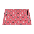 thumbnail image 1 of XMXT 1 Pcs Woven Placemats, Cute Panda Love Background Stain Resistant Anti-Skid Placemat for Kitchen Table, 12 x 18 inches, 1 of 6
