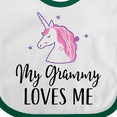 thumbnail image 4 of Inktastic Grammy Loves Me Unicorn Girls Girls Baby Bib, 4 of 4