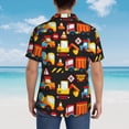thumbnail image 6 of Bixox Men's Hawaiian Shirts Men's Construction Truck Print Short-Sleeve Shirt-Large, 6 of 8