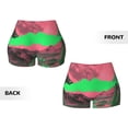 thumbnail image 6 of Yiaed Neon Desert Moon Print Women's Athletic Shorts Running Shorts Sporty Short High Waisted Elastic Workout Shorts for Yoga Gym Running & Sports -Small, 6 of 8
