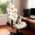 thumbnail image 2 of TSOVTHRID Colorful Paw Beige Print Gaming Chair Covers with Armrest Covers Set of 4 Elastic Universal Fit Gaming Chair Slip Cover Set Breathable Rotating Armchair Slipcovers, 2 of 7