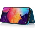 thumbnail image 6 of Phone Case for Samsung Galaxy A50 with Tempered Glass Screen Protector and Card Holder Wallet Cover Stand Flip Leather Cell Accessories Glaxay A 50 Gaxaly S50 50A SM A505G Cases Women Girls Men Blue, 6 of 14