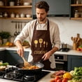 thumbnail image 3 of ZZHZGZ on Sale Kitchen Aprons with Pockets – Proof Cooking Apron with Hand Wiping Towels Adjustable Chef Aprons for & for Home Bbq Restaurant Café Use, 3 of 5