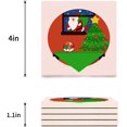 thumbnail image 3 of FMSHPON Merry Christmas Santa Claus Set of 8 Coaster for Drinks, Absorbent Ceramic Stone Coasters Cup Mat with Cork Base for Home Kitchen Room Coffee Table Bar Decor, 3 of 4