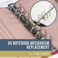 thumbnail image 3 of 3 Pack of A5 Notebook Mechanism Replacement Kit, 20mm 6-Ring Metal Binder Mechanisms for Loose Leaf Notebook Planner Binding Accessories, Screws Included (Nickel), 3 of 7