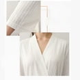 thumbnail image 3 of LSLJS Unisex Breathable Color Bathrobe Splicing Home Clothes Robe Coat, Robes Gifts for Women, 3 of 4