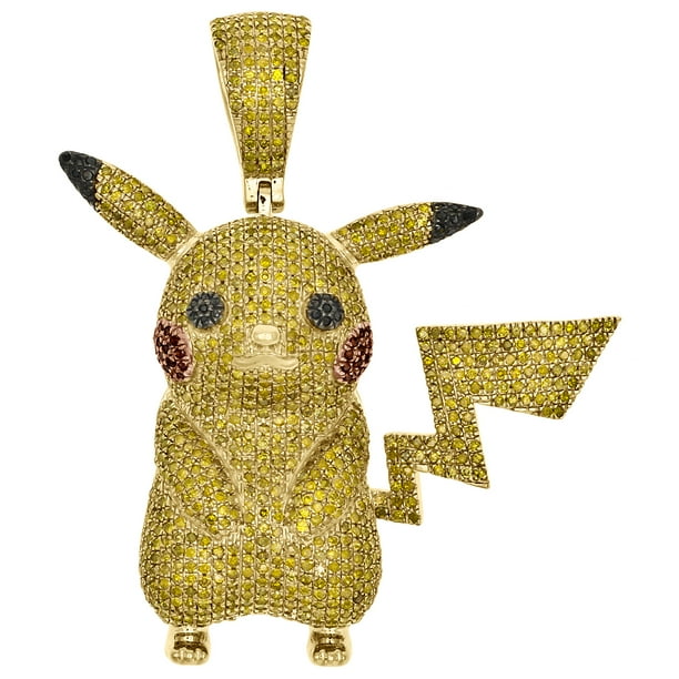 JFL Diamonds & Timepieces - 10K Yellow Gold Canary Yellow Diamond Pikachu Pendant 1.75